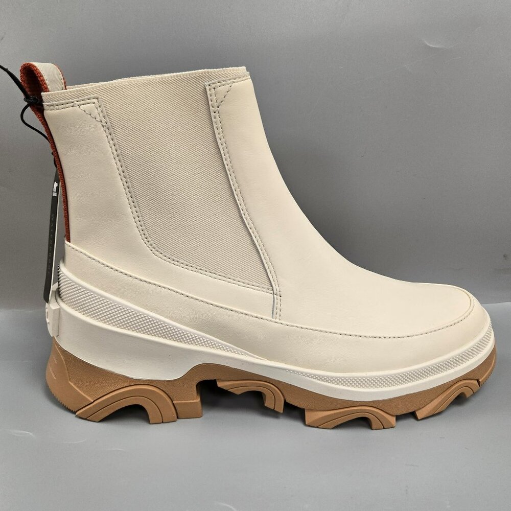 SOREL Brex Chelsea Boot Pull On Ankle Bootie Natural Sea Salt Leather Size 9.5